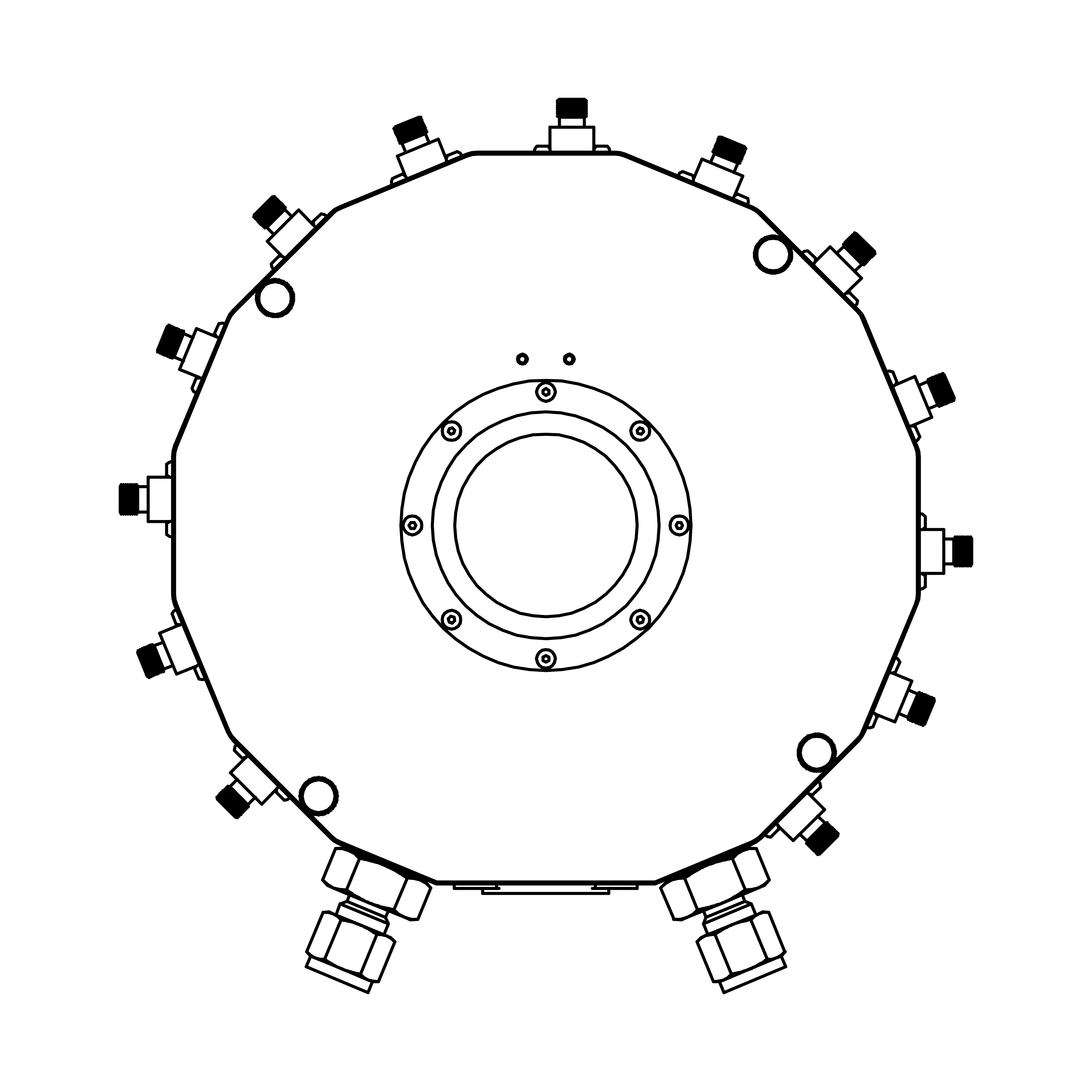 MPS-13ch's dimension top view