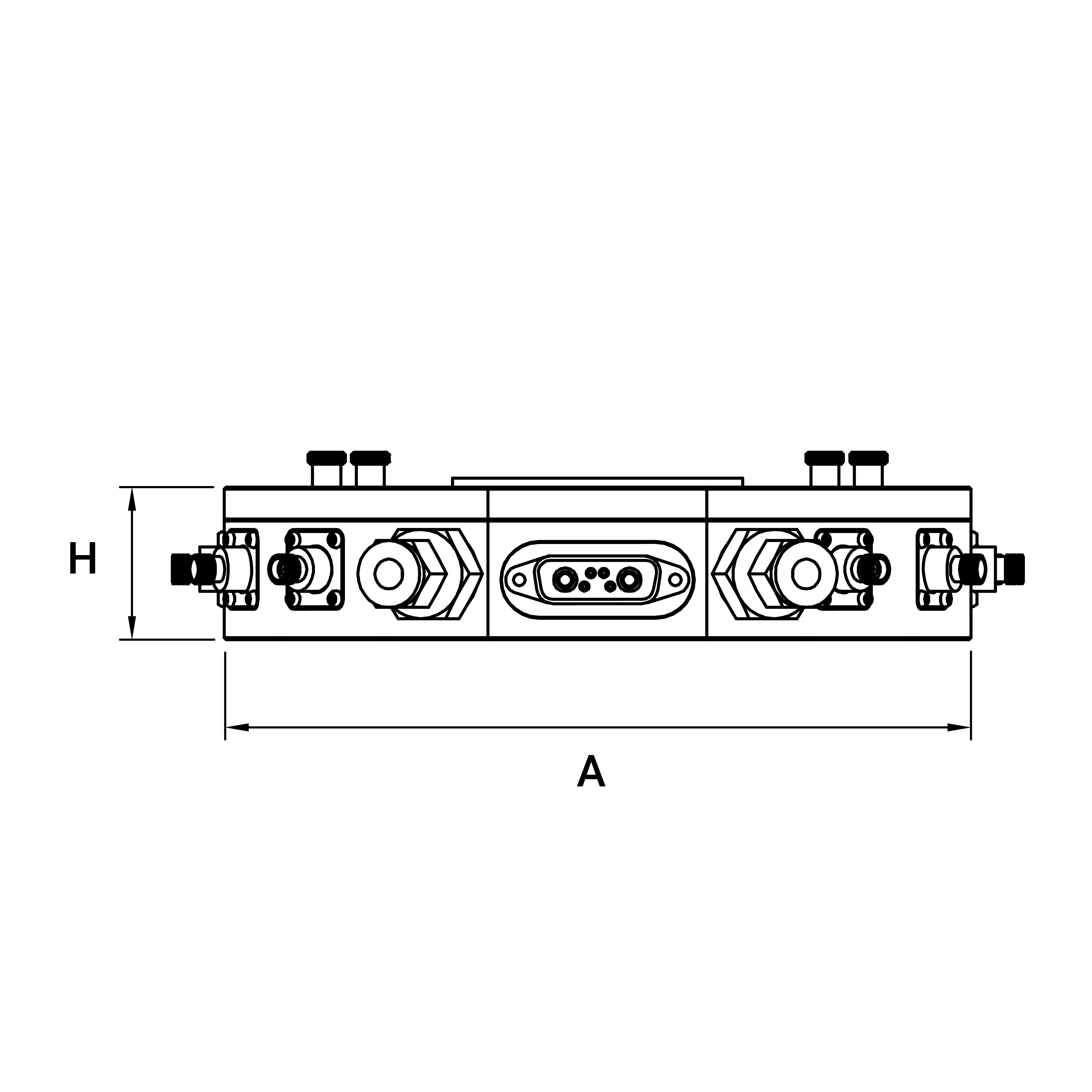 MPS-13ch's dimension Front view