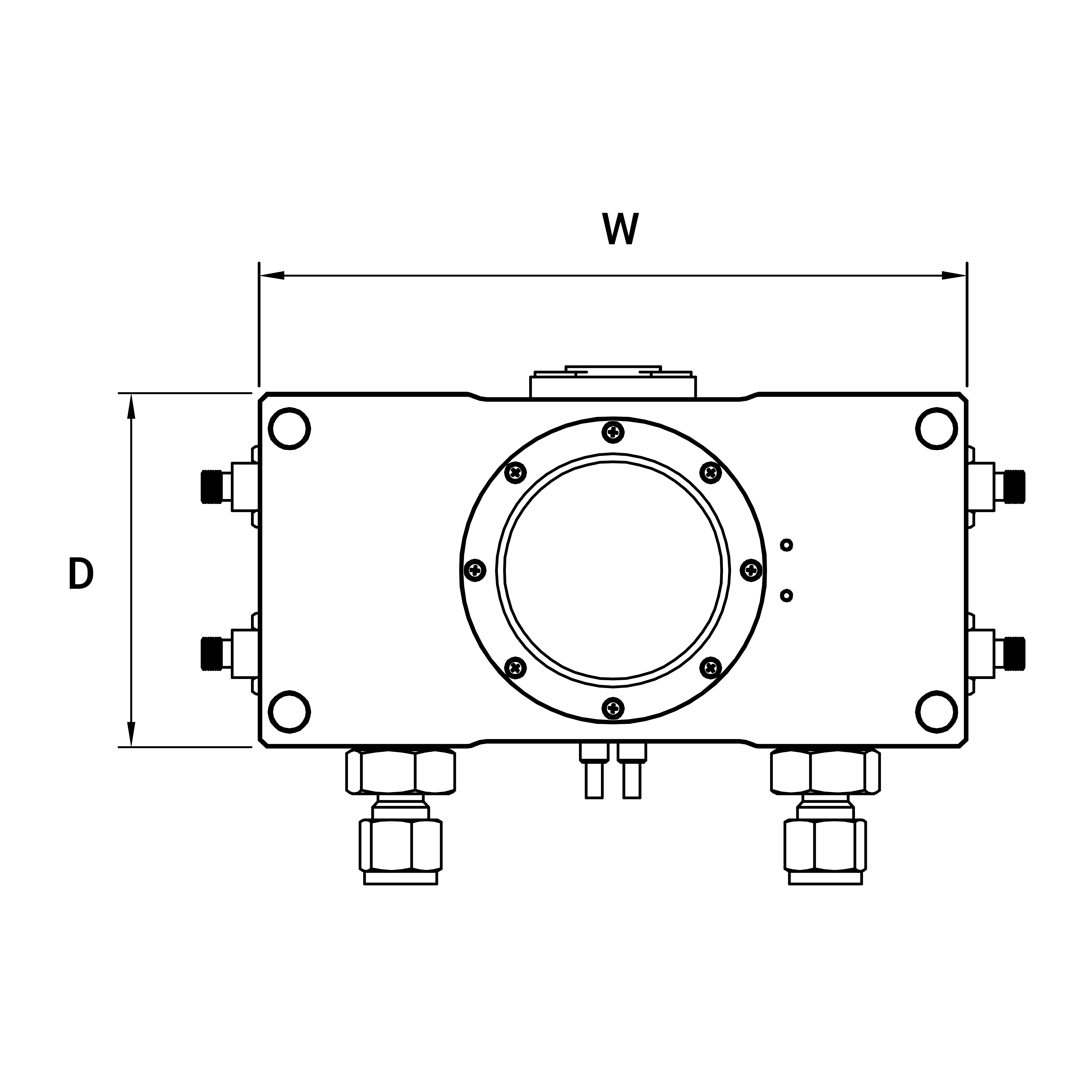 PZMPS-4ch's dimension top view