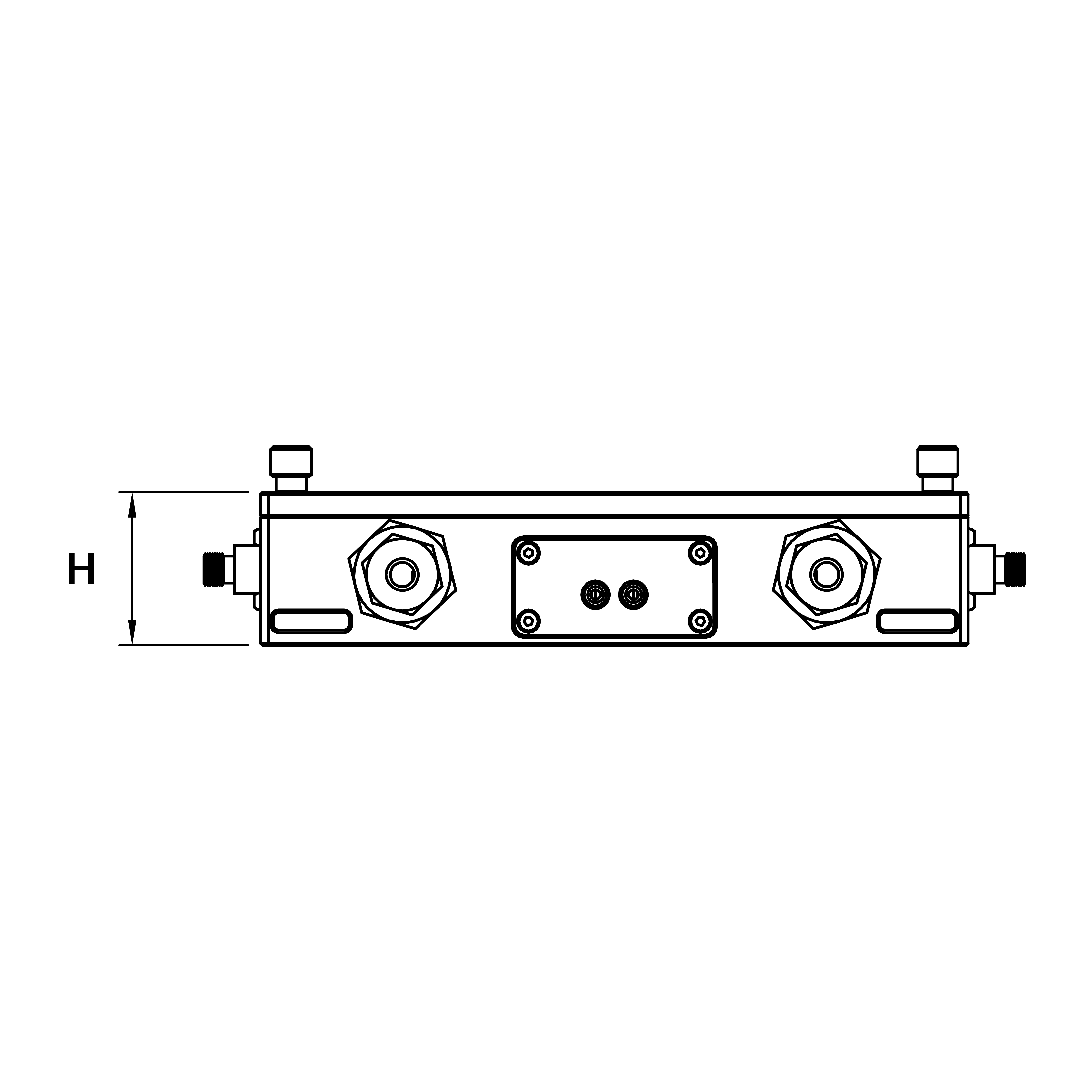PZMPS-4ch's dimension Front view