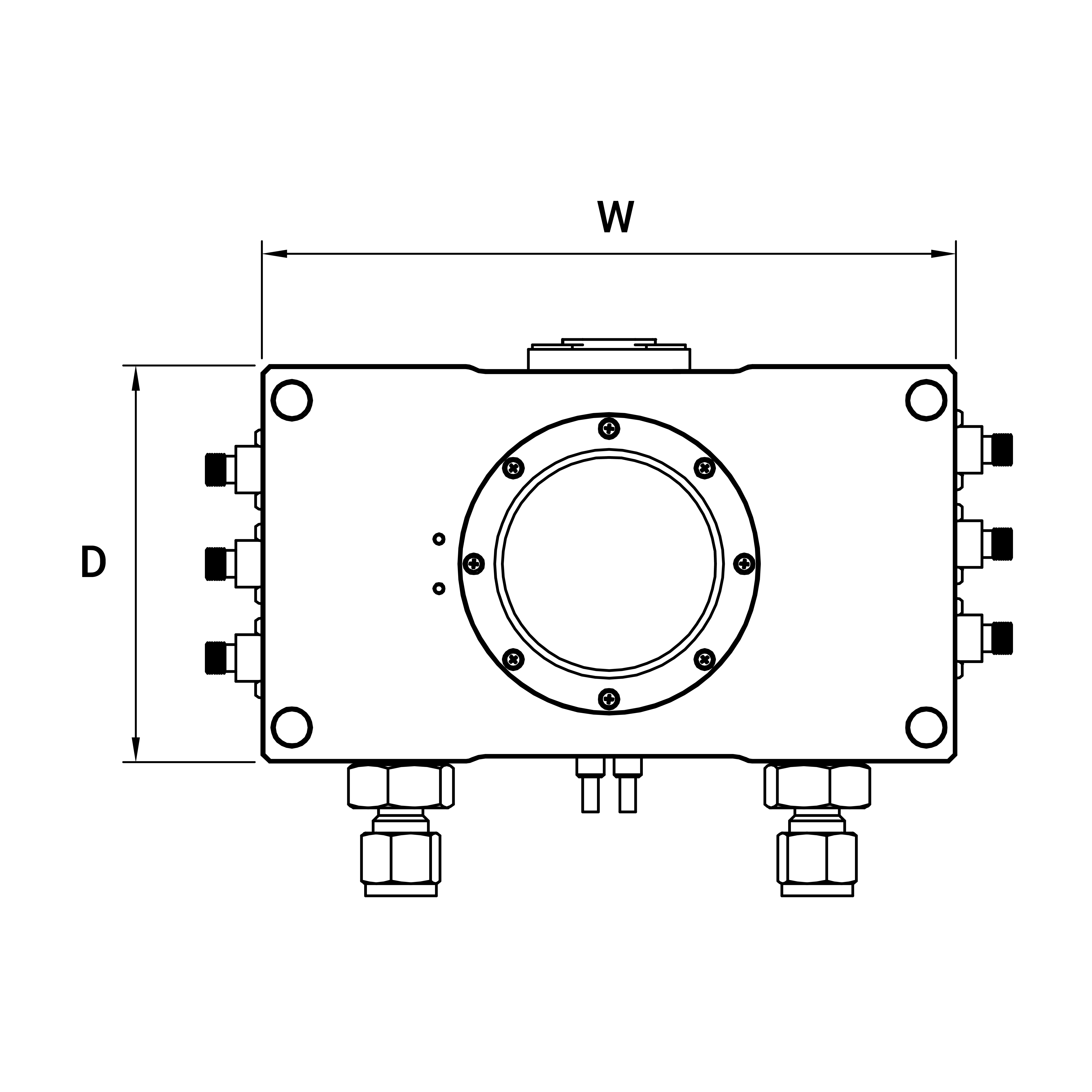 MPS-6ch's dimension top view