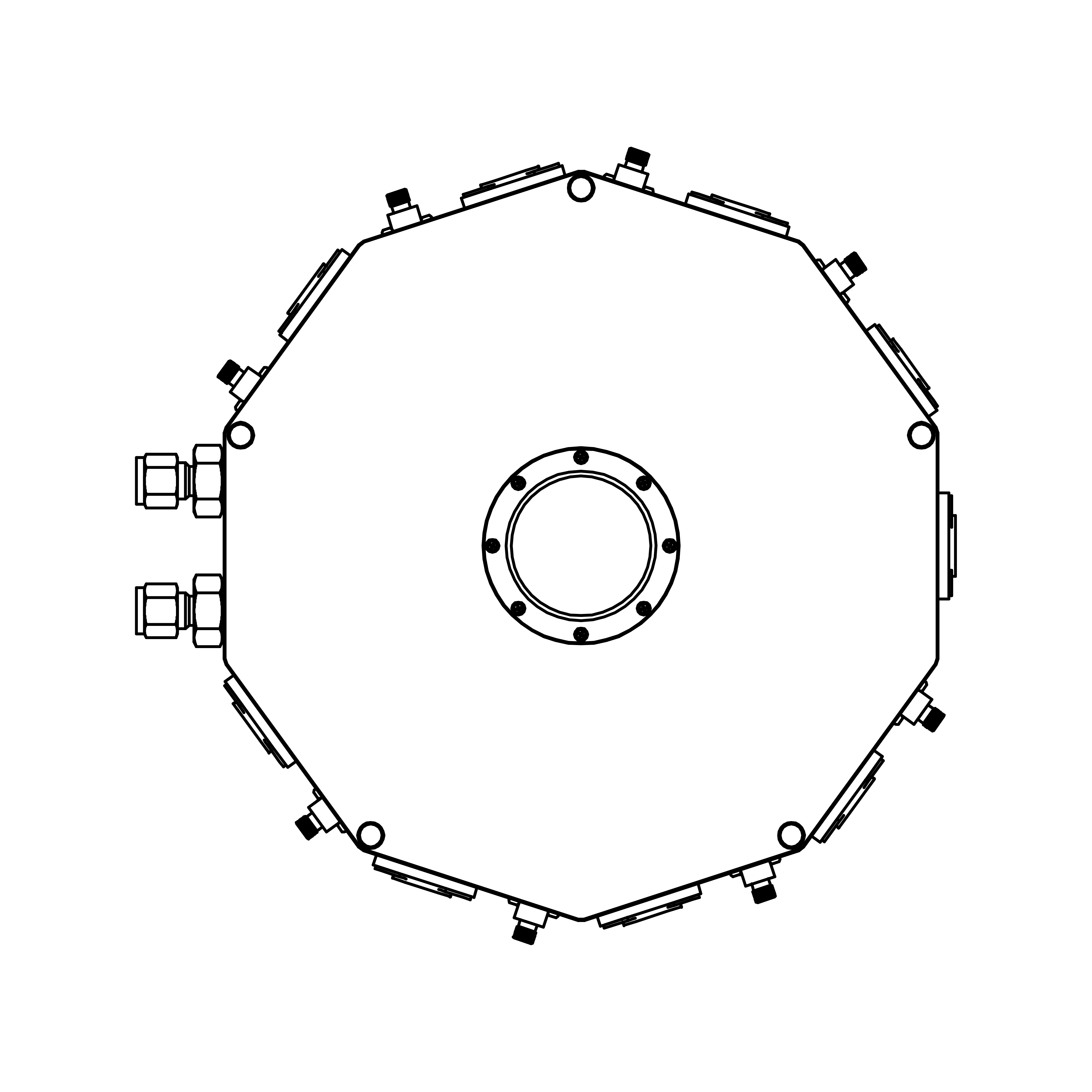 PZMPS-8ch's dimension top view