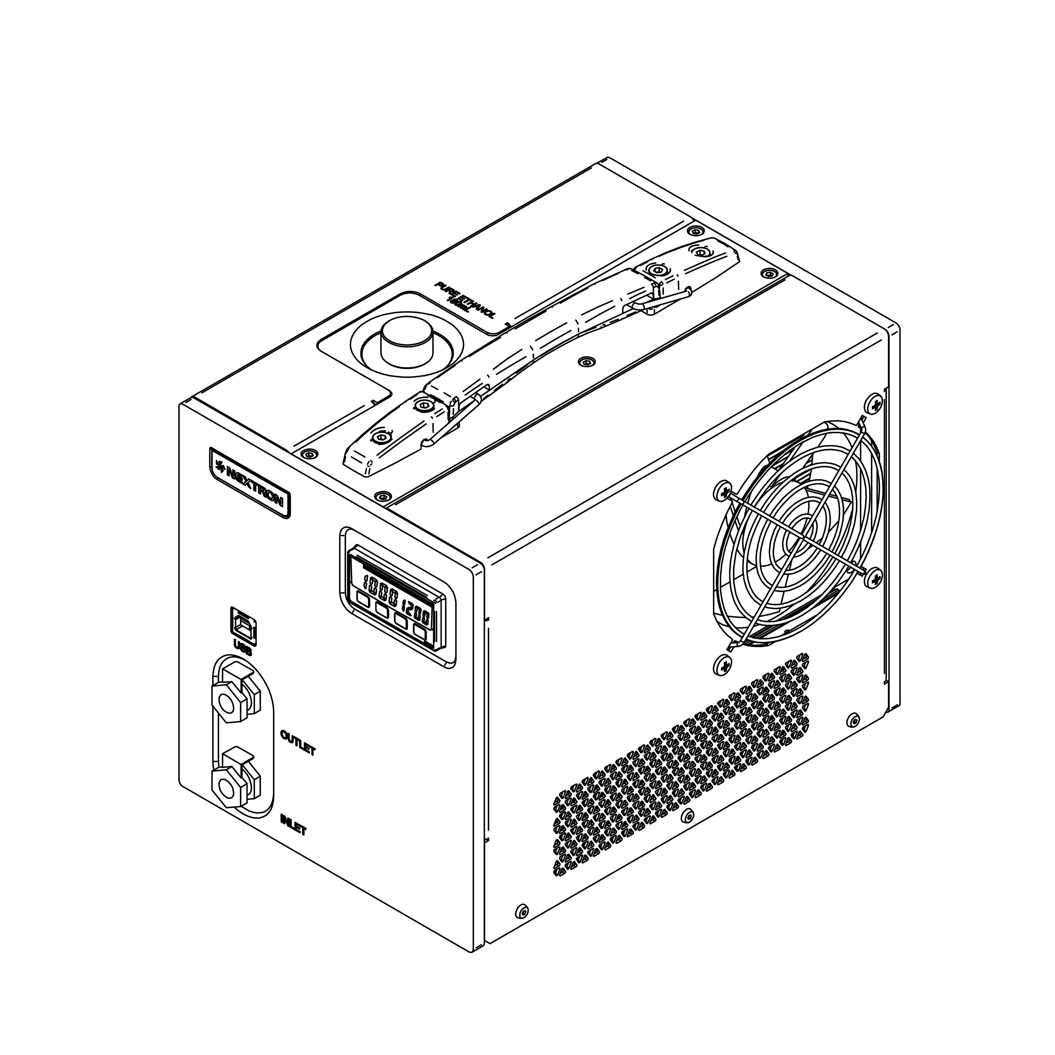 N-μChiller's dimension 3D view