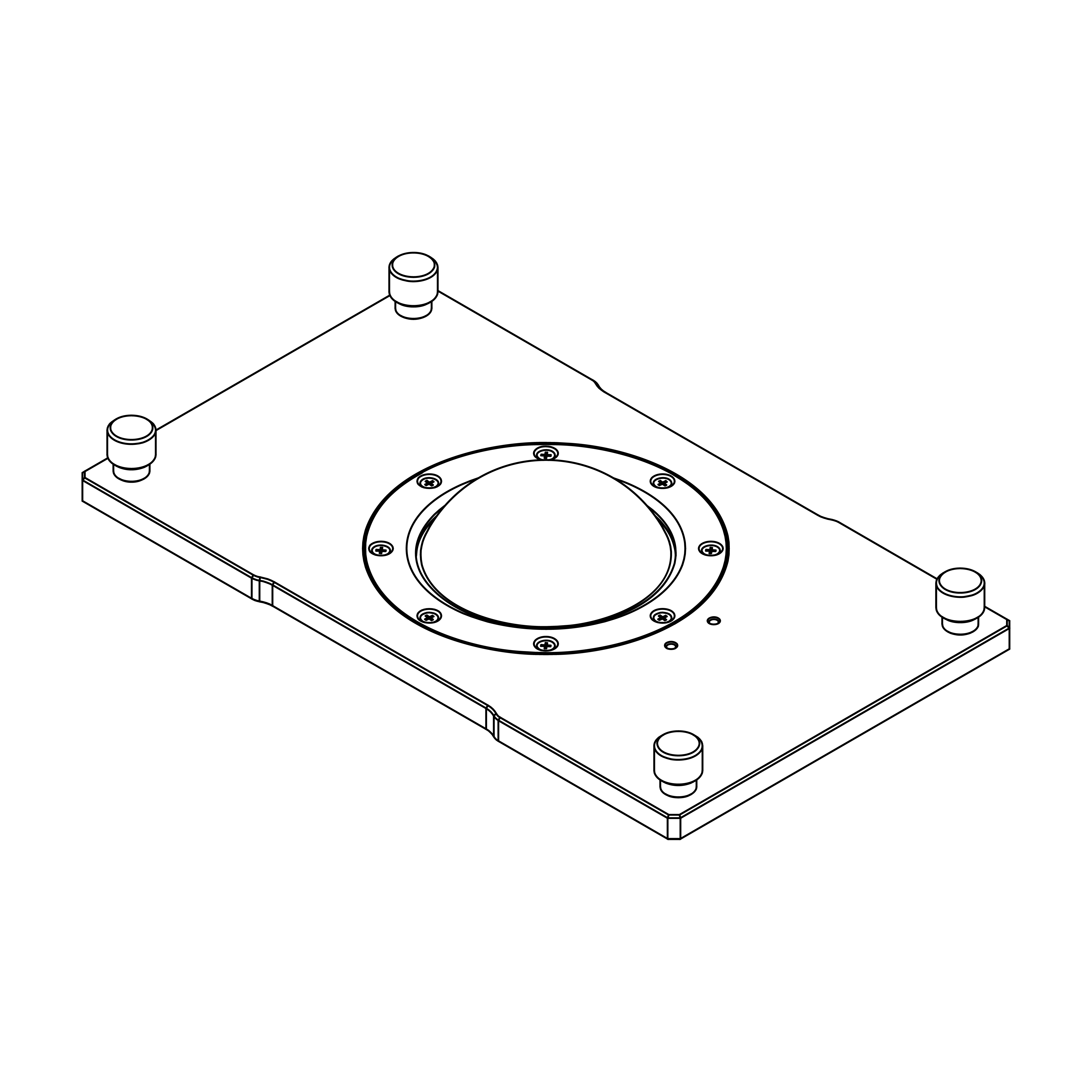 Dome-Type PEEK Cover for In-Situ XRD Experiments's dimension 3D view