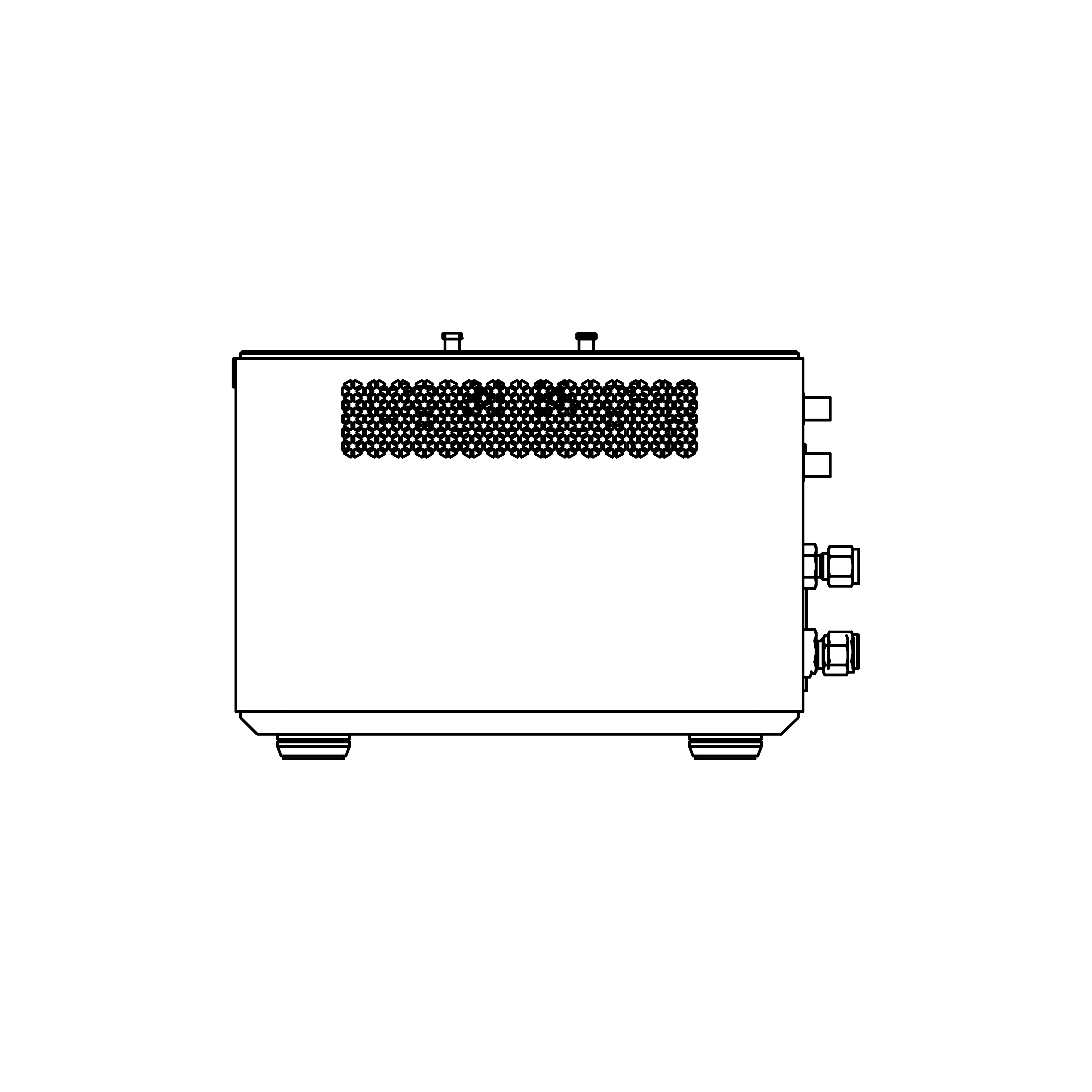 Gas sensor measurement system's dimension right view