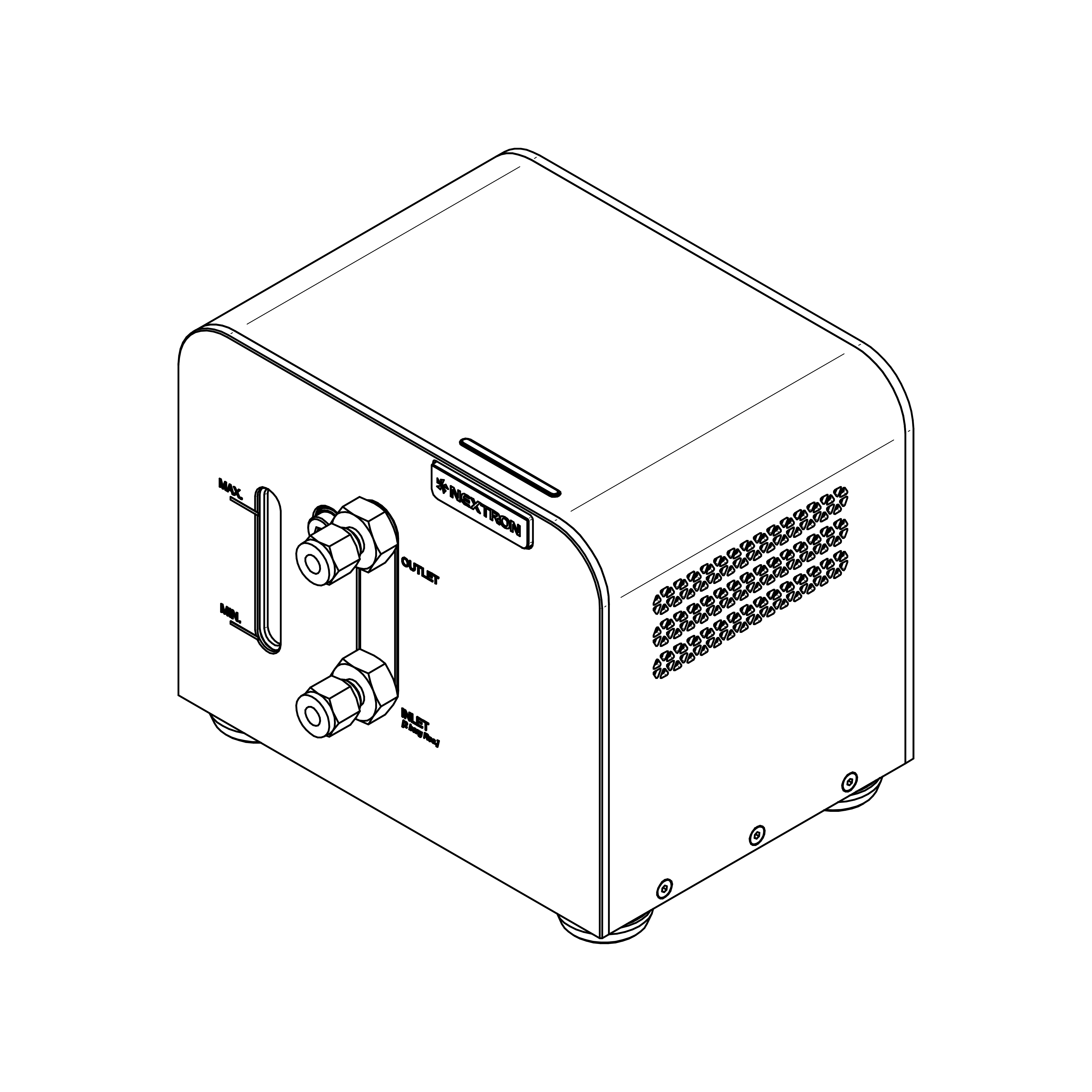humidity controller's dimension 3D view