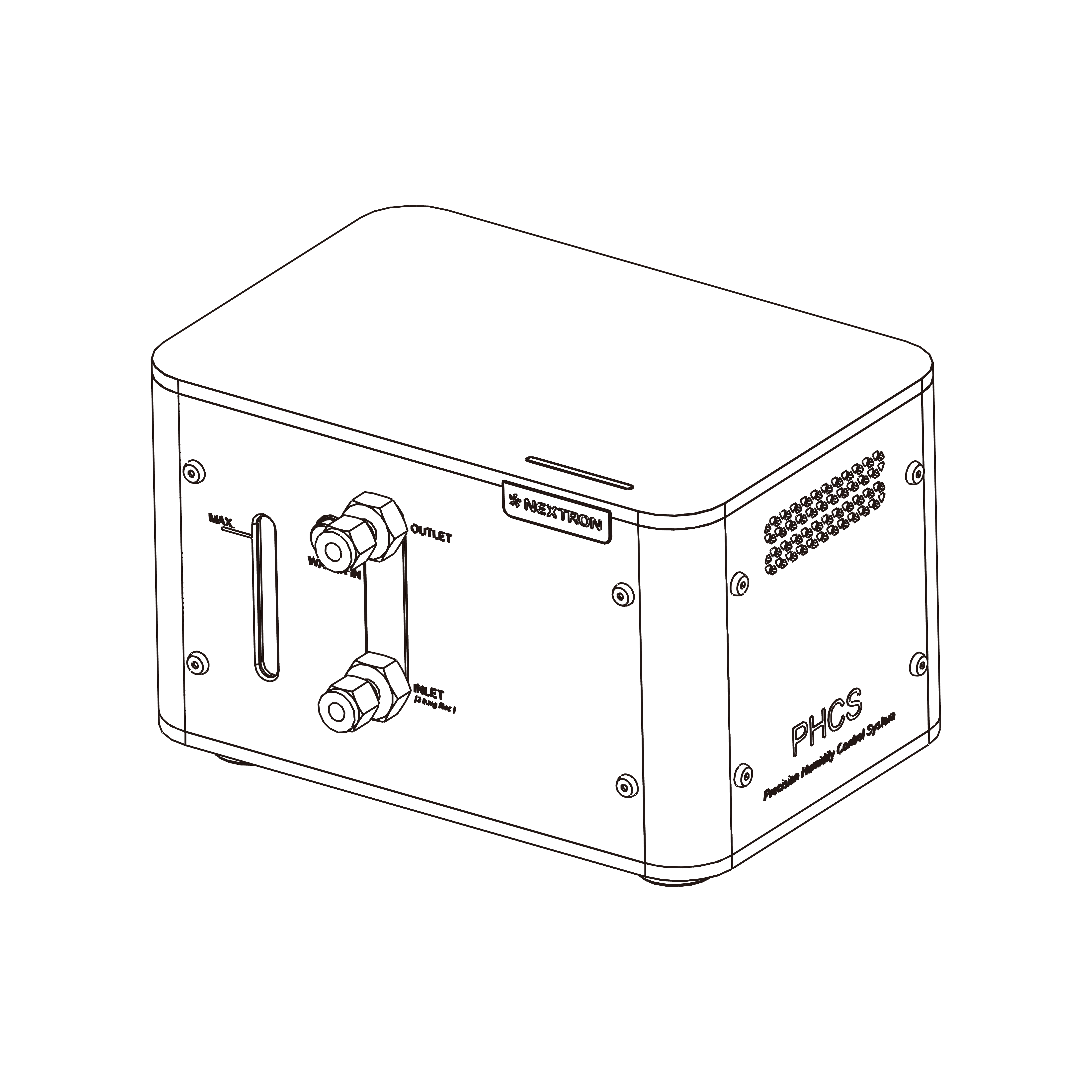 humidity controller's dimension 3D view