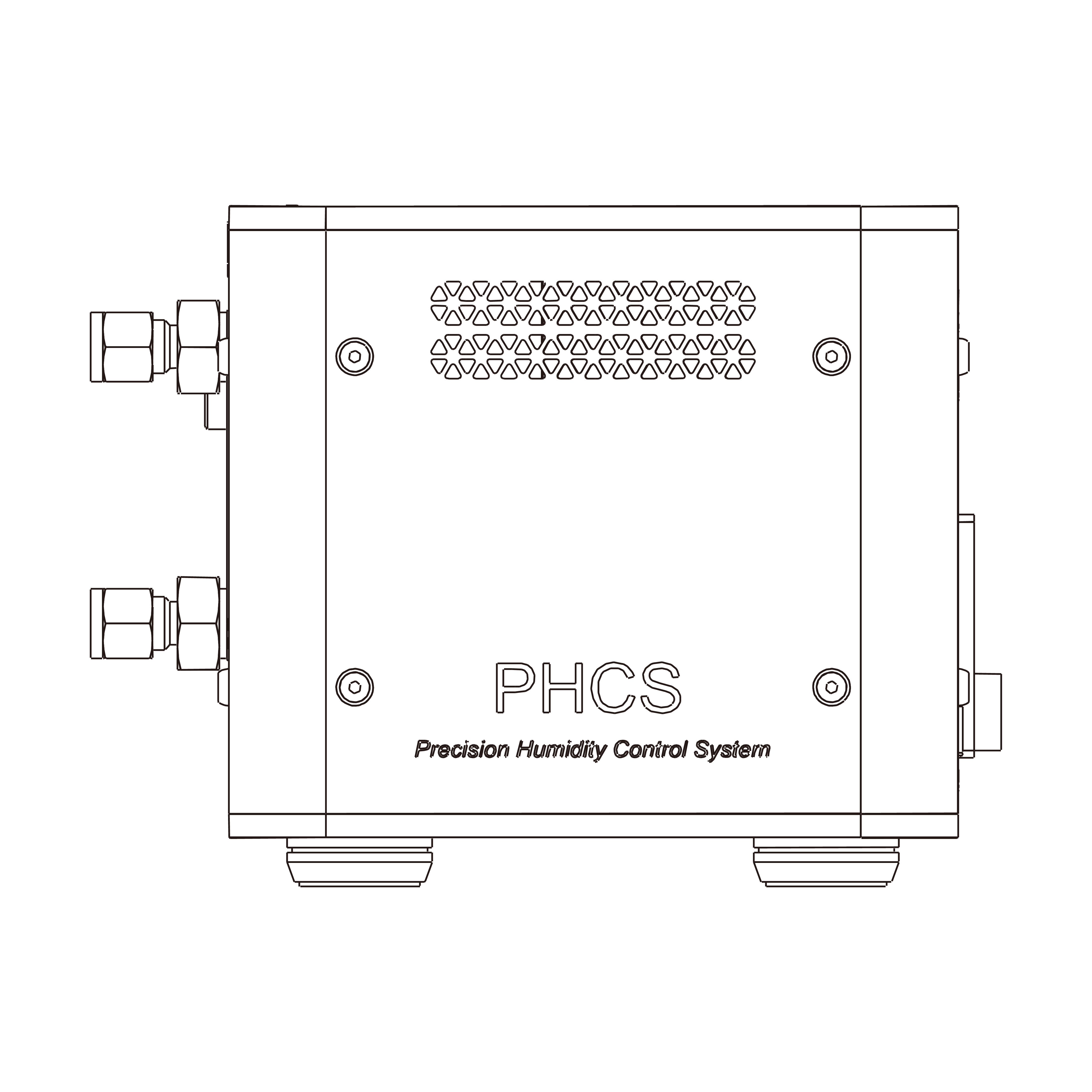 humidity controller's dimension right view