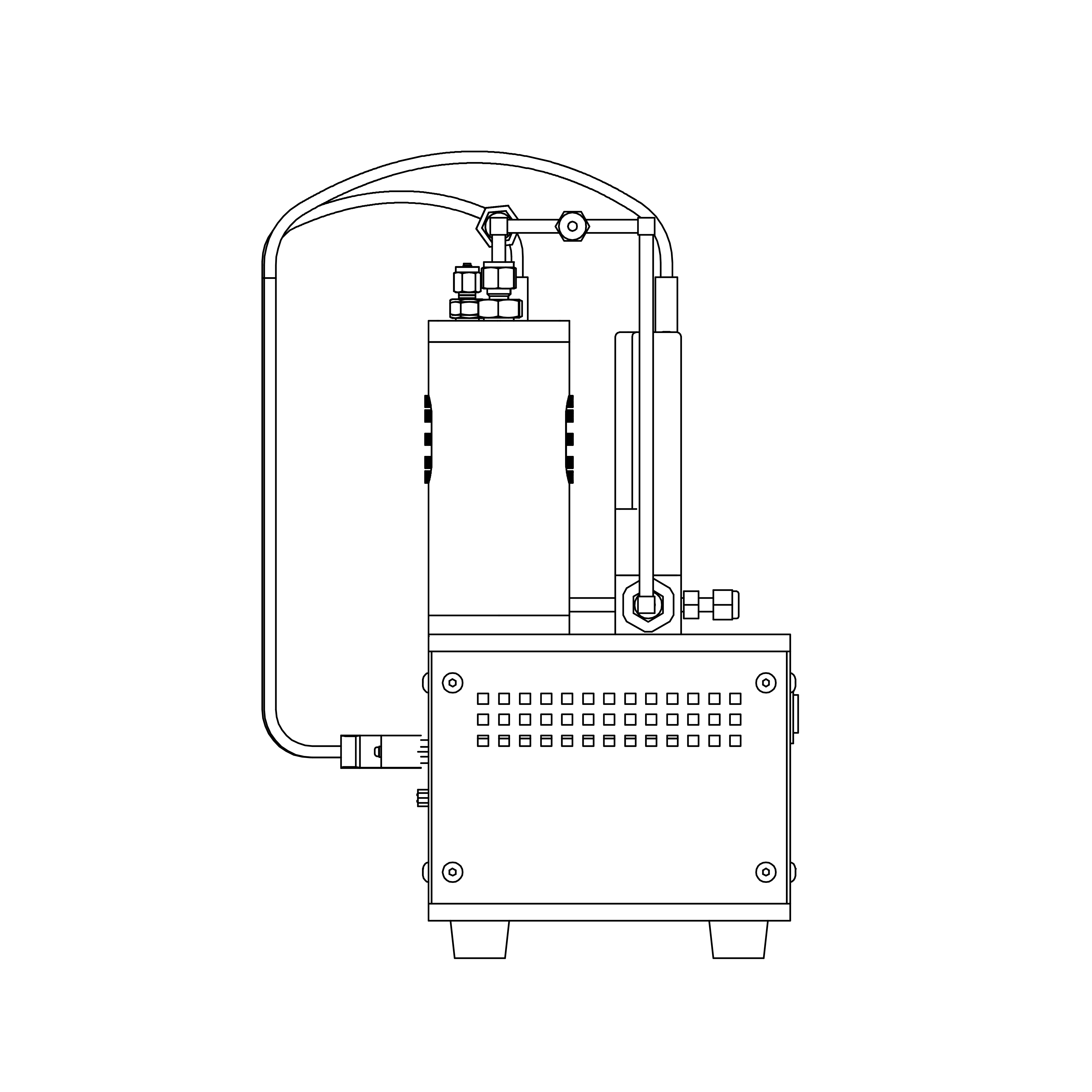 humidity controller's dimension right view