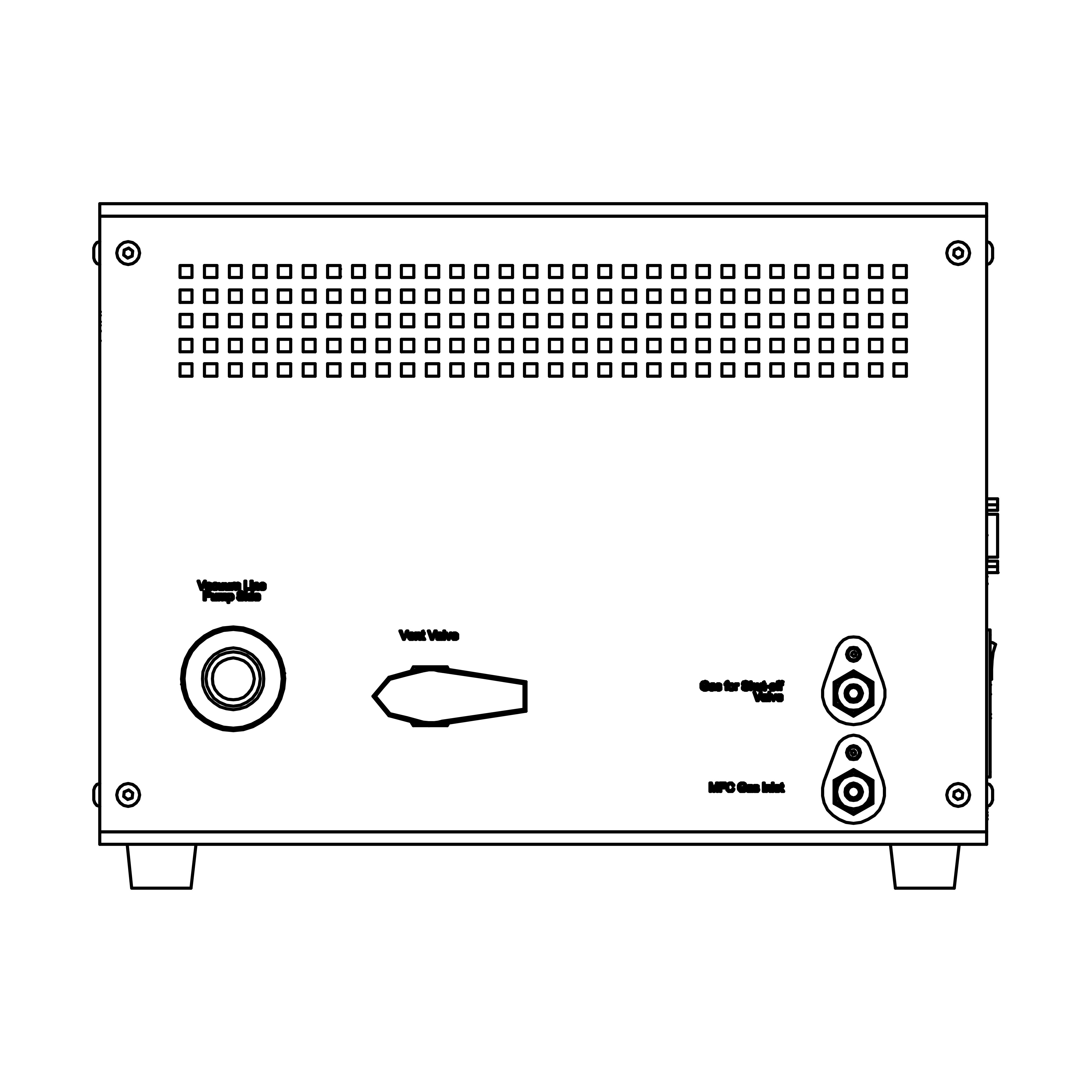 Pressure controller's dimension right view