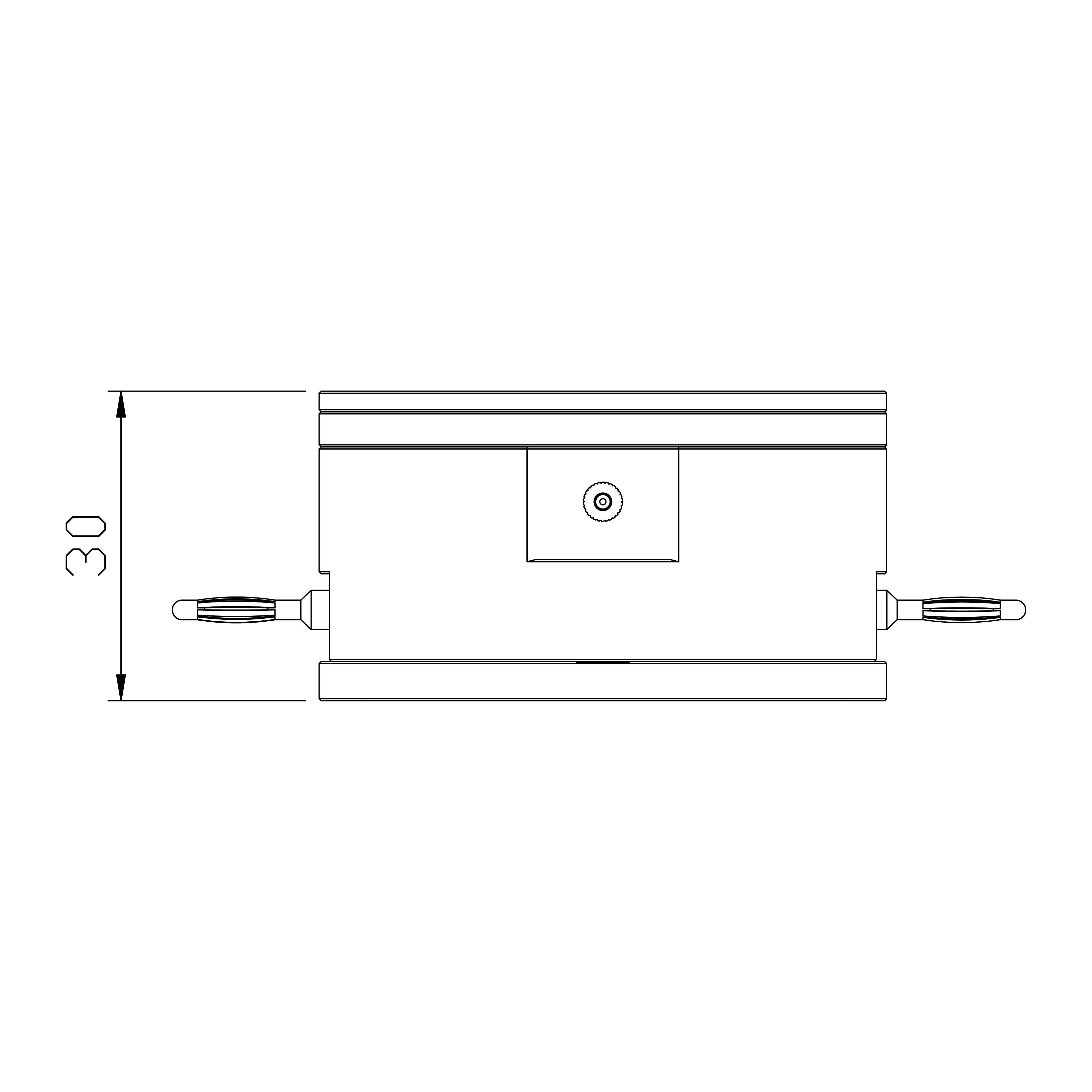 Raman Battery Cell's dimension front view