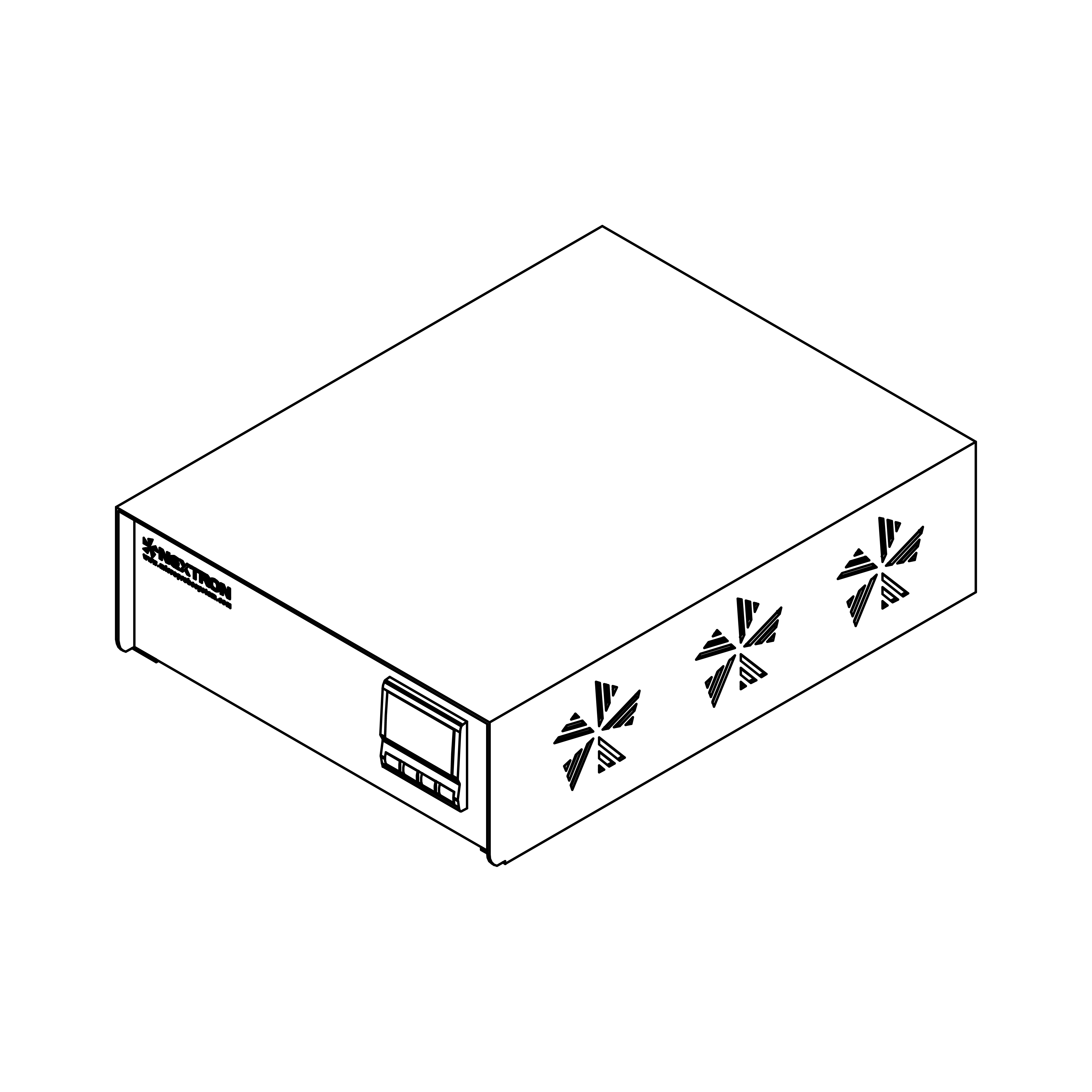 Temperature controller's dimension 3D view