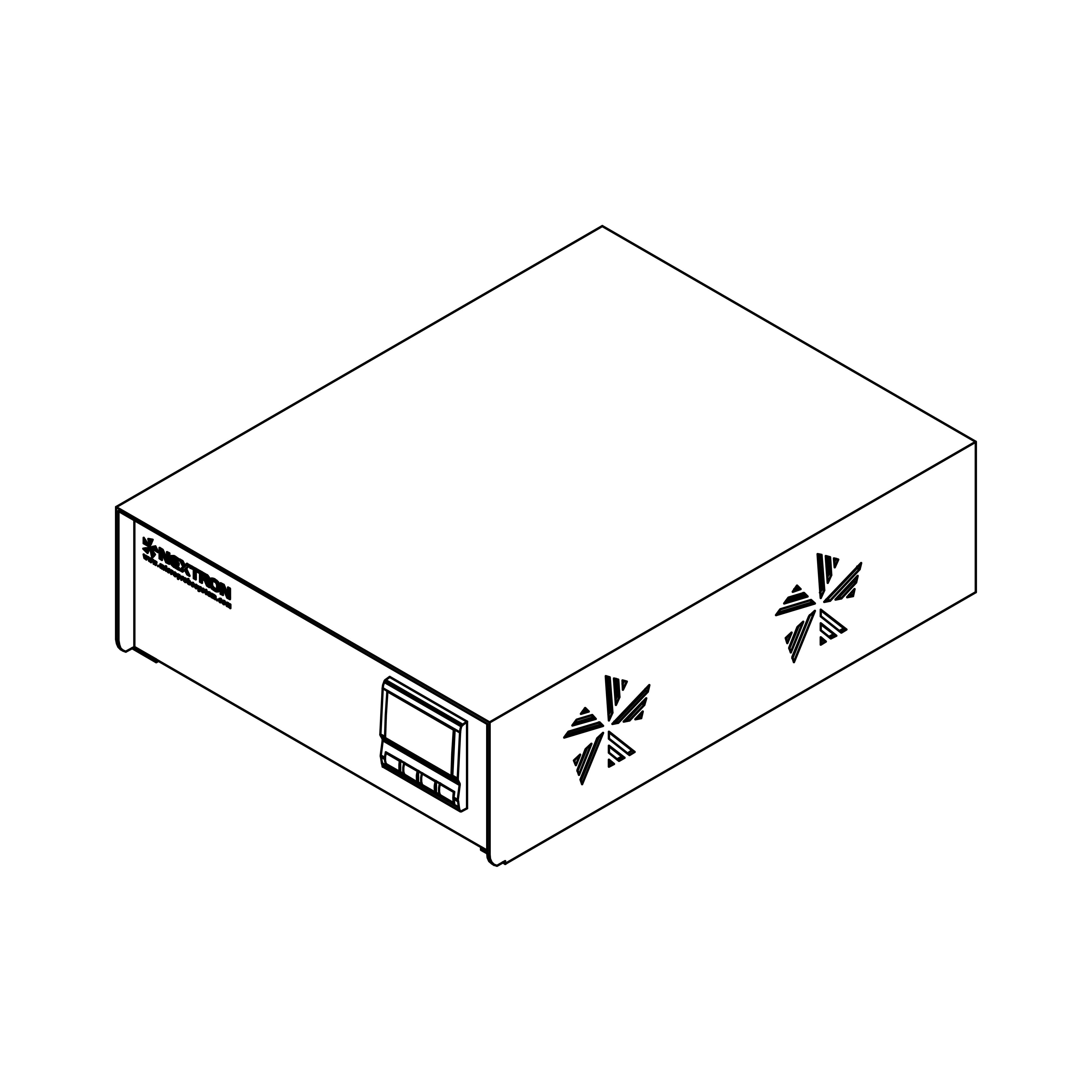 Temperature controller's dimension 3D view