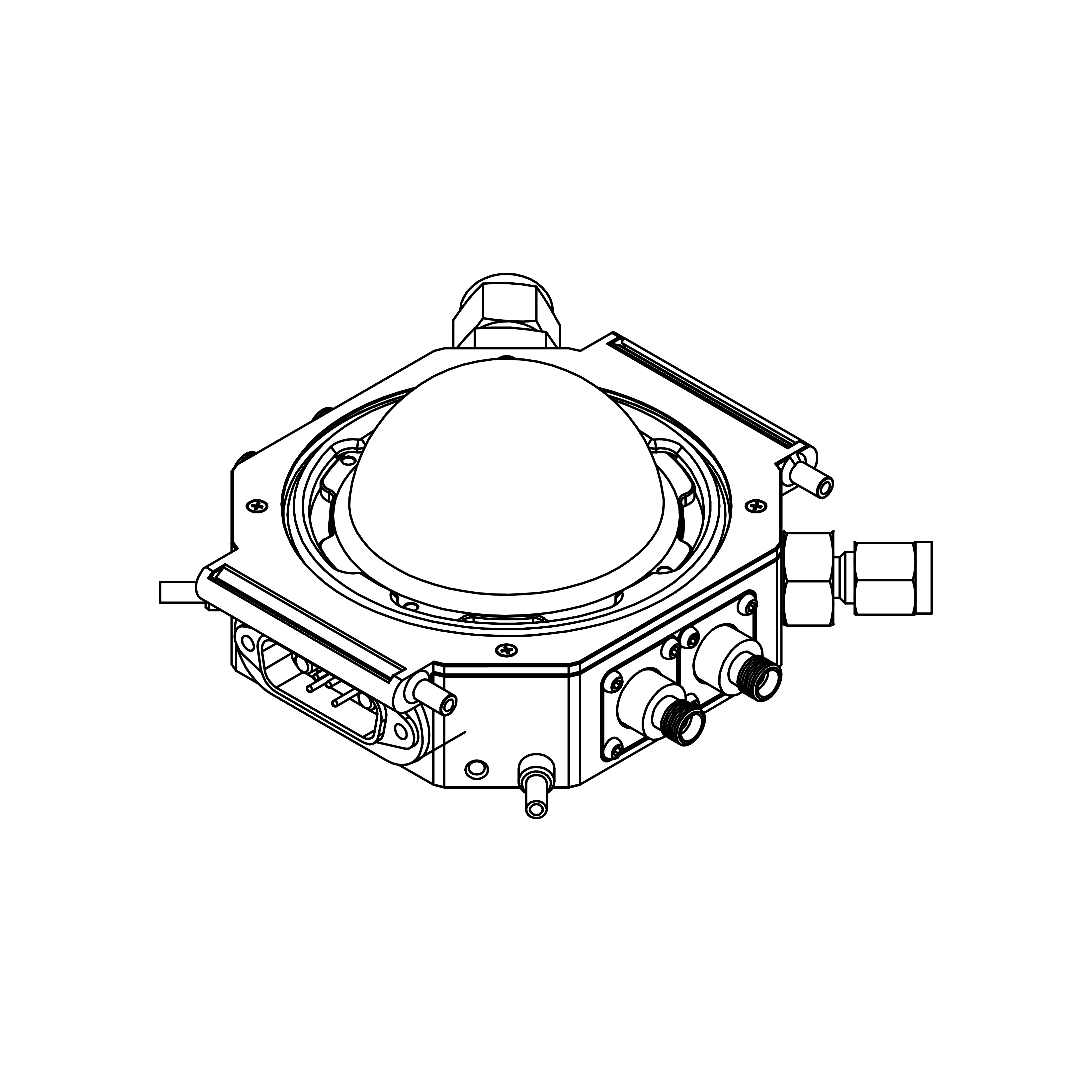 Environment System with Probes for Mounting XRD Machine's dimension 3D view
