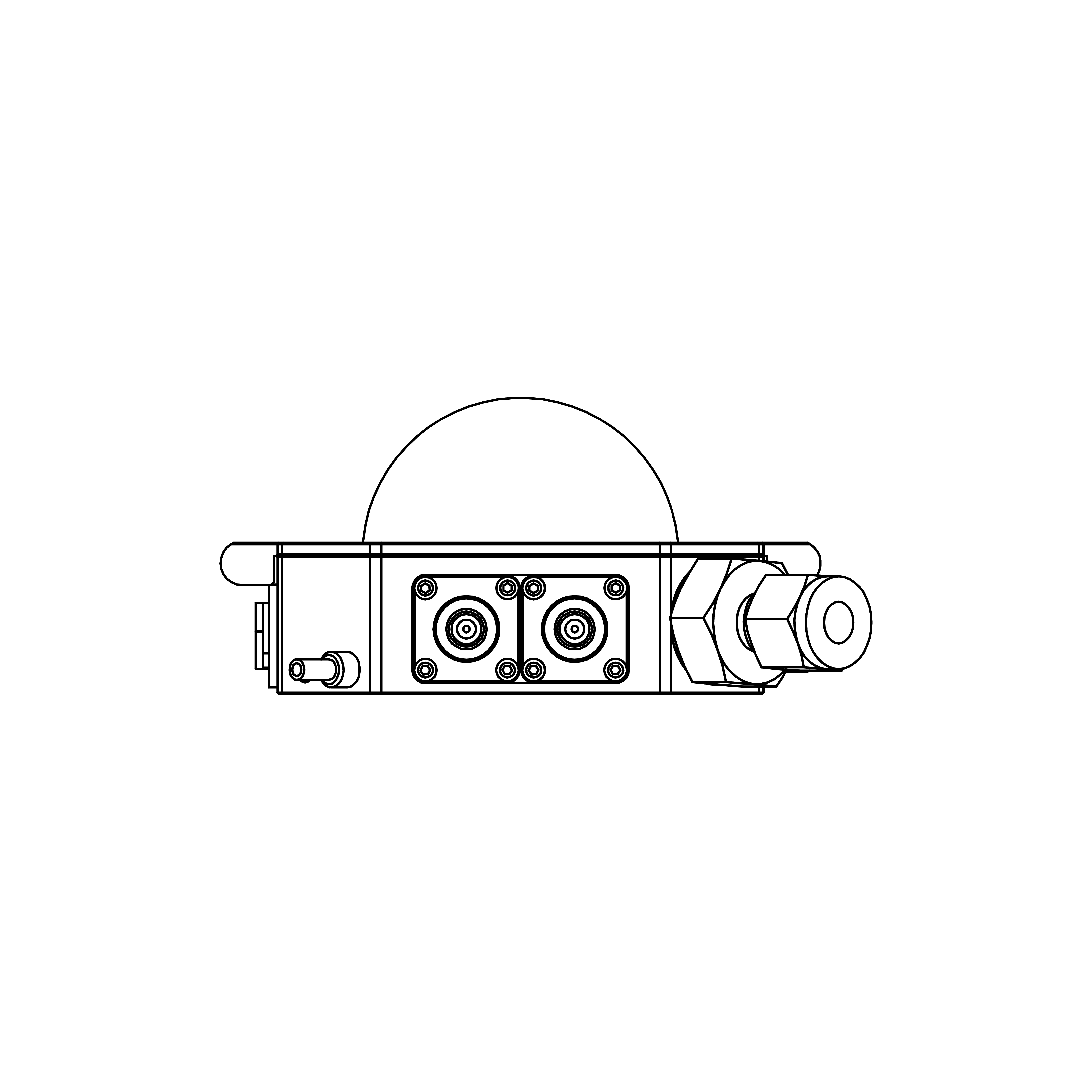 Environment System with Probes for Mounting XRD Machine's dimension right view
