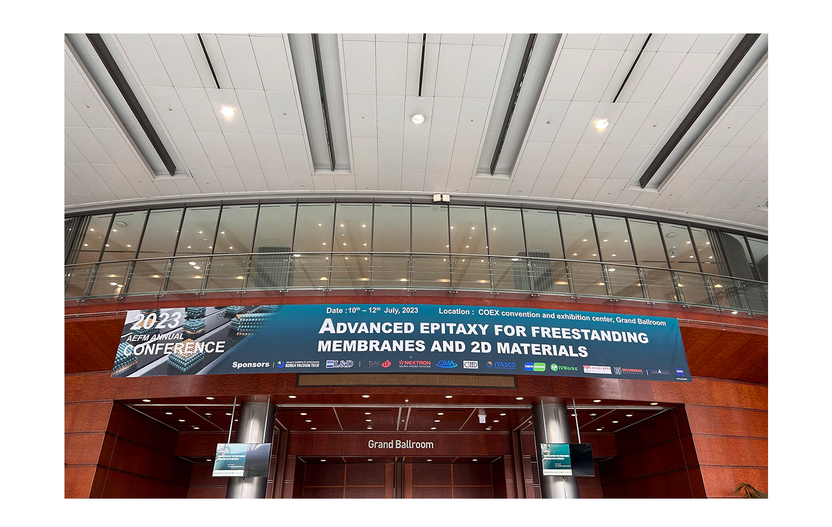 Promotional banner for the 2023 AEFM exhibition hall